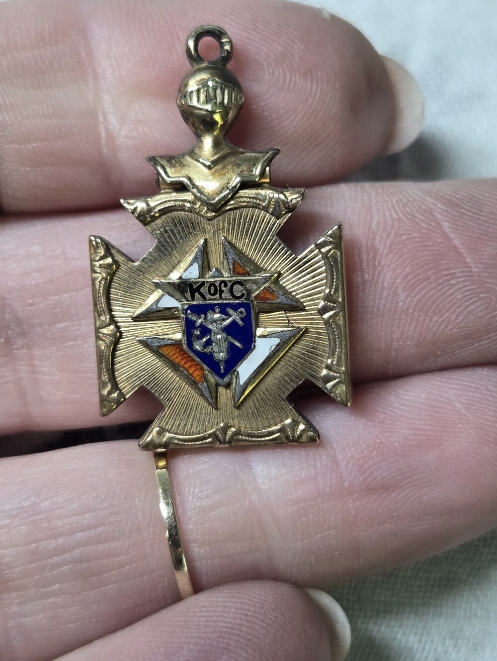 Knights of Columbus (K of C) fraternal organization pendant or watch fob